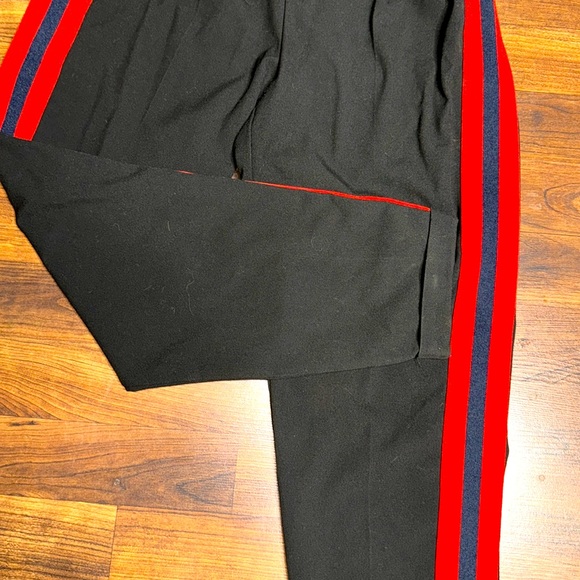 Bershka Red Stripped Cuffed Pants - Picture 2 of 3